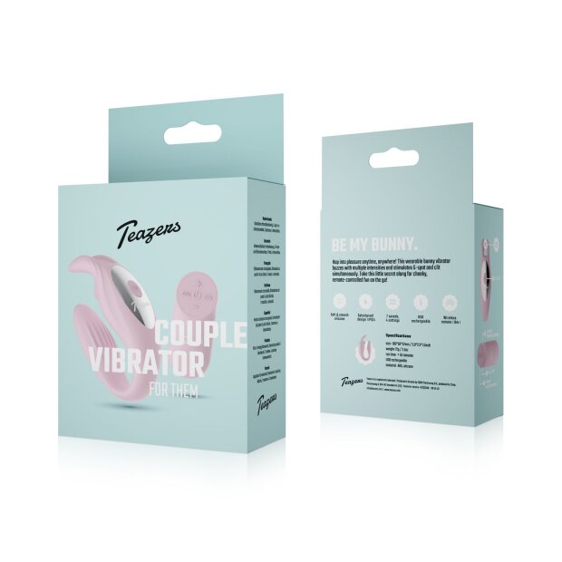 Teazers Bunny Couples Vibrator with Remote Control