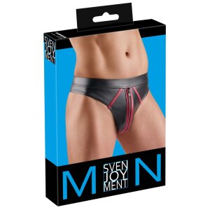 Svenjoyment String Wetlook avec Fermeture Éclair...