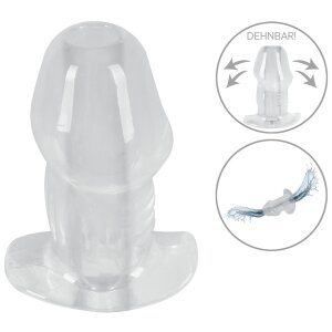 ANOS Anal Plug with Tunnel Transparent 10.2 cm