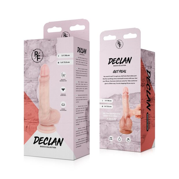 Real Fantasy Declan Realistischer Dildo mit Beweglicher Vorhaut Beige,  40,50