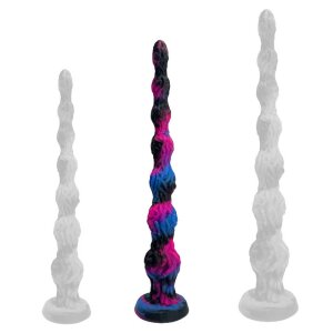 Deepleasure Silikon Dildo mit Saugnapf Glitzer Rosa Blau...