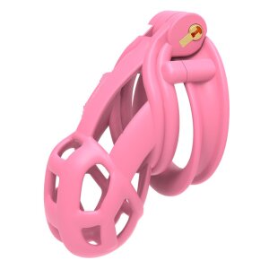 CockLock Rosa ABS Keuschheitskäfig mit Schloss 9,5 cm