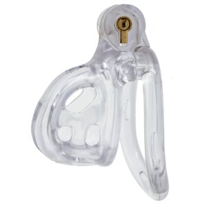 CockLock Transparenter ABS Keuschheitskäfig mit...