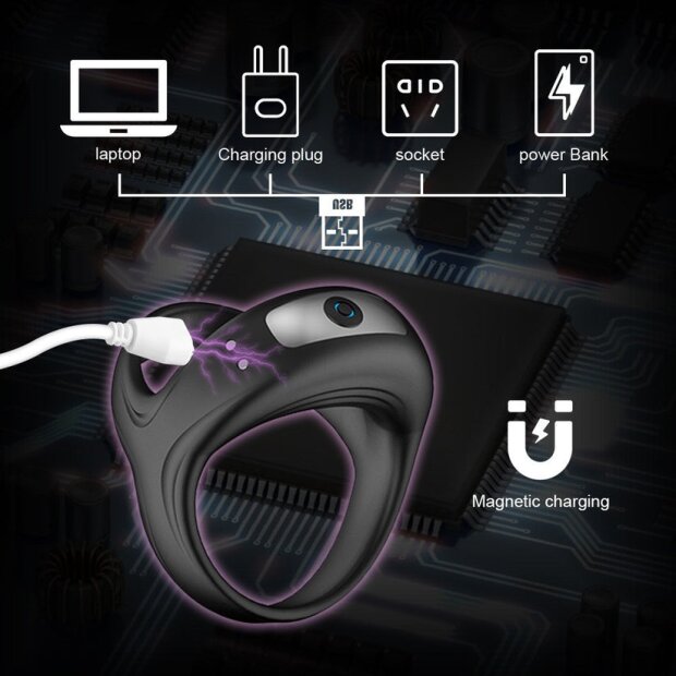 Lovesecret Premium LS07 Vibrating Cockring 3-in-1 Rechargeable & Waterproof