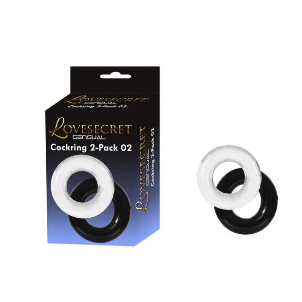 LoveSecret Sensual Cockring 2-Pack 02 Clear & Black