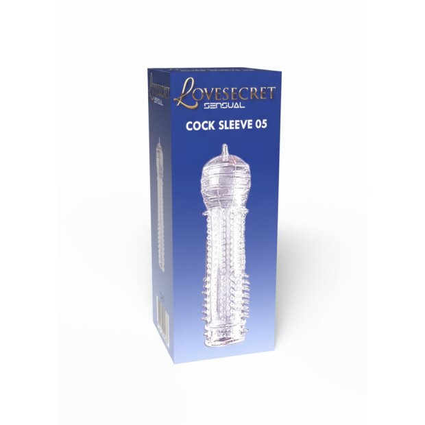 Lovesecret Sensual Cock Sleeve 05 Clear Penis Sleeve Ribbed Length 12,5 cm