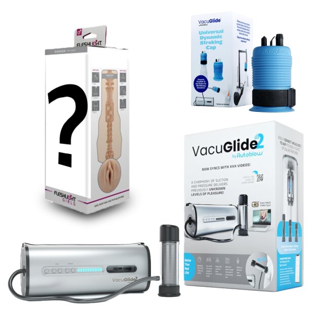 Autoblow VacuGLIDE + Masturbateur Adapter + FLESHLIGHT Girl au choix