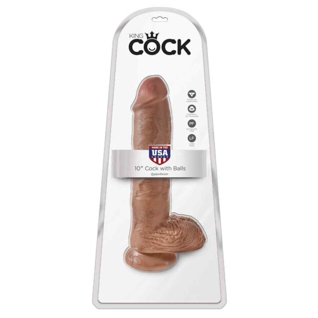 King Cock with Balls Tan 27 cm