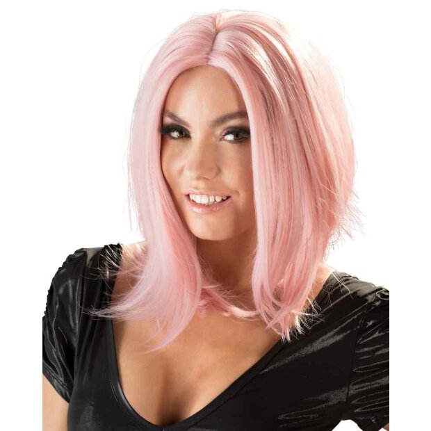 Wig, bob, pink