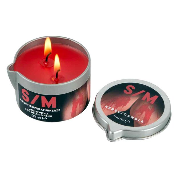 S/M Candle in a Tin red 100 g