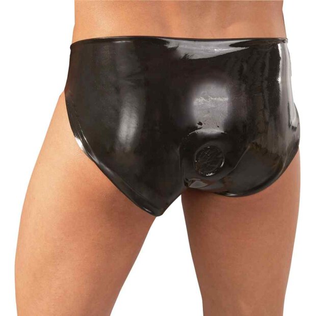 Latex Mens Briefs black M/L