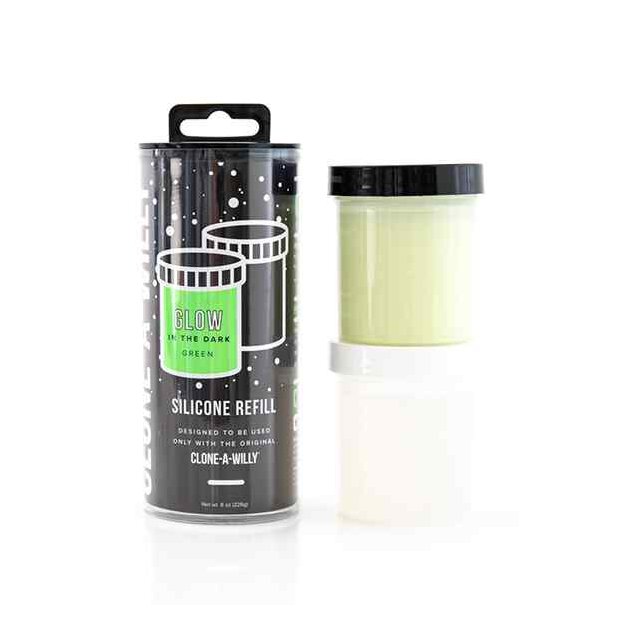 Clone-A-Willy - Refill Glow in the Dark Green Silicone 226 g