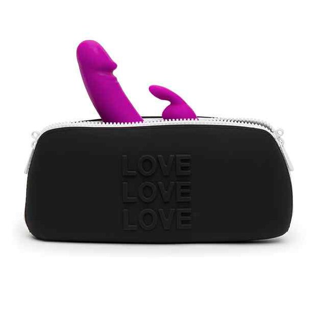 Happy Rabbit LOVE Storage Zip Bag Medium Black