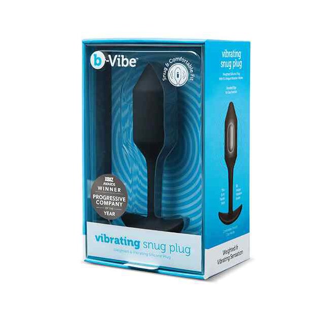 B-Vibe Vibrating Snug Plug M Black