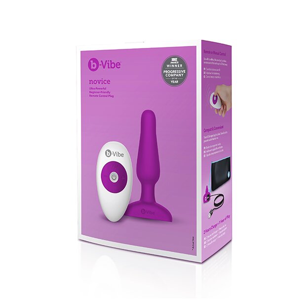 B-Vibe - Novice Remote Control Plug Fuchsia