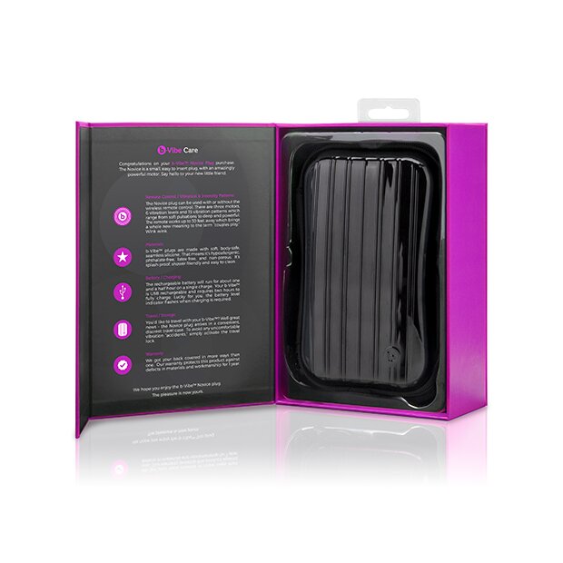 B-Vibe - Novice Remote Control Plug Fuchsia