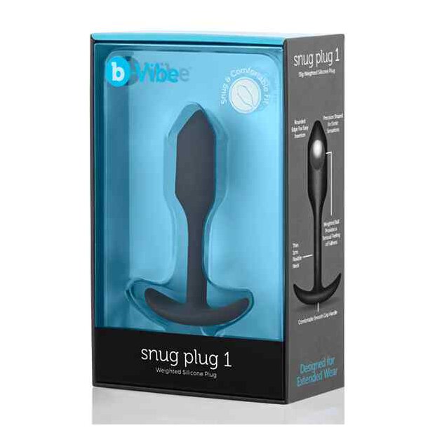 B-Vibe Snug Butt Plug 1 Black