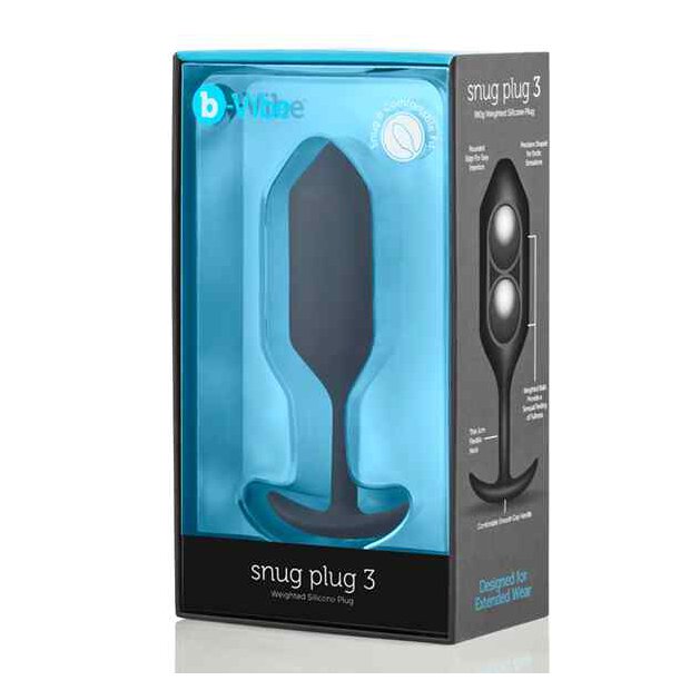B-Vibe Snug Butt Plug 3 Black