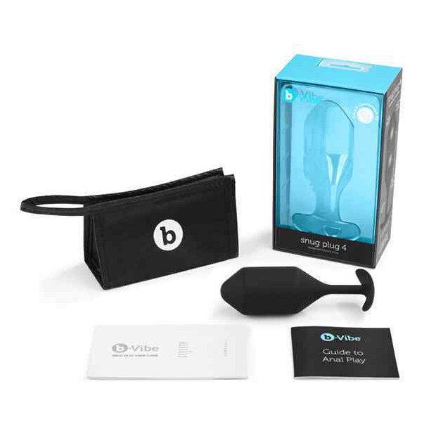 B-Vibe - Snug Butt Plug 4 Black 4,3 cm