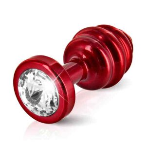 Diogol - Ano Butt Plug Ribbed Red 3 cm