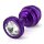 Diogol - Ano Butt Plug Ribbed Purple 3,5 cm