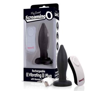 The Screaming O Vibrating Plug Black