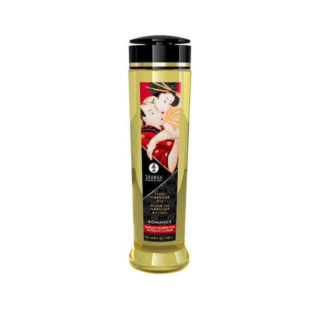 Shunga - Massage Oil Romance Strawberries & Champagne 240 ml