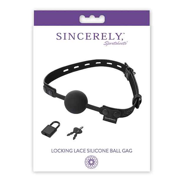Sportsheets Sincerely Locking Lace Silicone Ball Gag