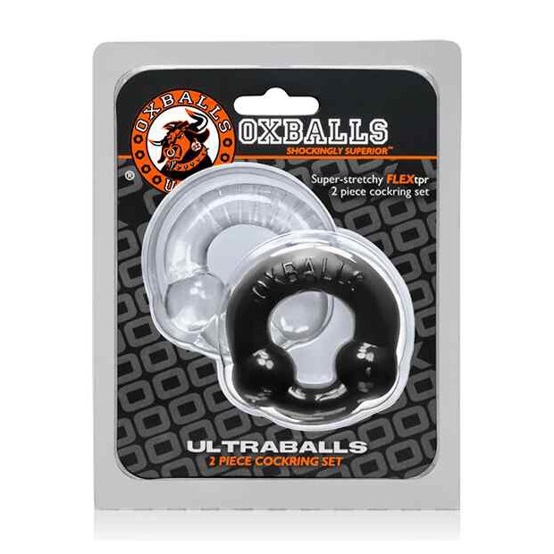 Oxballs Ultraballs Cockring 2-pack Black & Clear