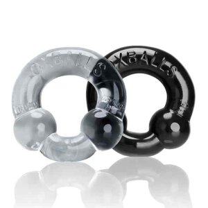 Oxballs Ultraballs Cockring 2-pack Black &amp; Clear