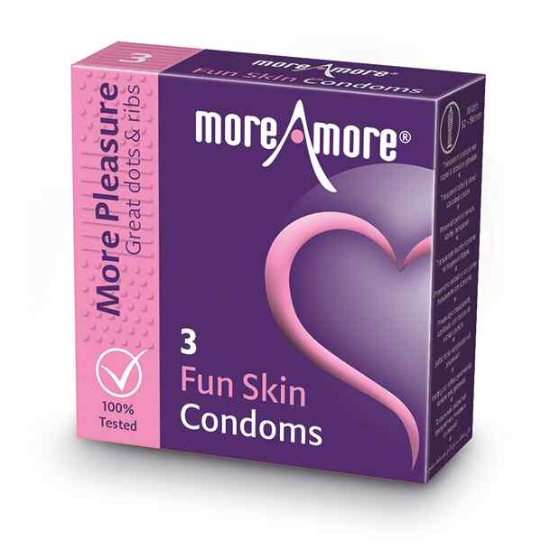 MoreAmore - Condom Fun Skin 3 pcs