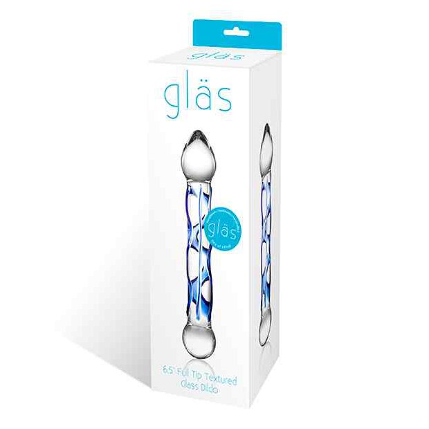 Glas Full Tip Textured Glass Dildo