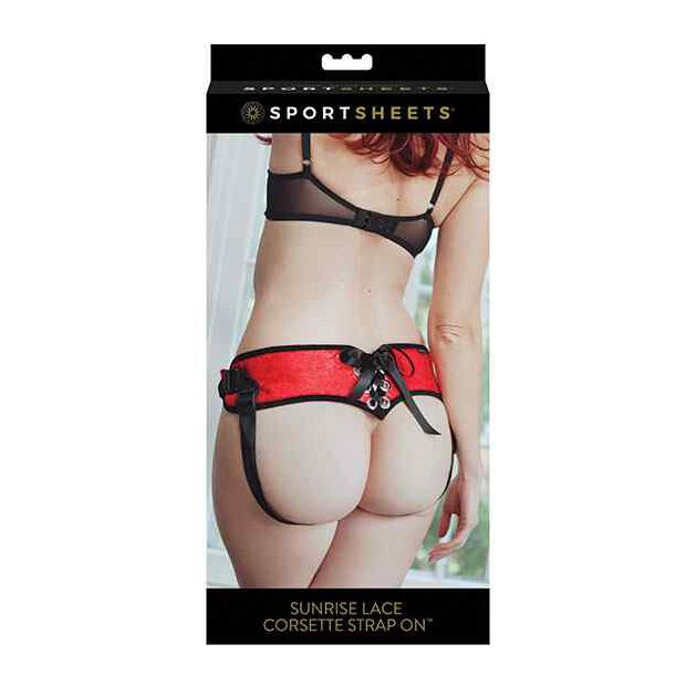 Sportsheets - Red Lace Corsette Strap-On