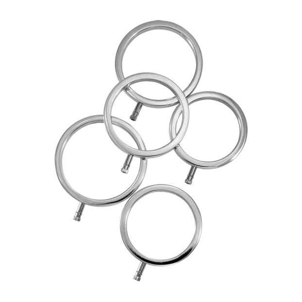 ElectraStim - Solid Metal Cock Ring Set 5 Sizes