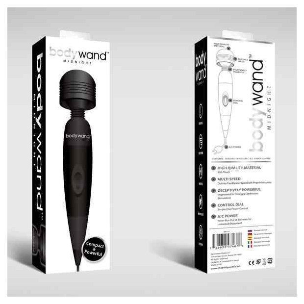 Bodywand Midnight Plug-In Wand Massager Black