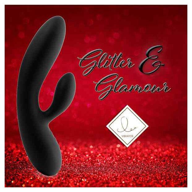FeelzToys Lea Rabbit Vibrator Black (Glitter)