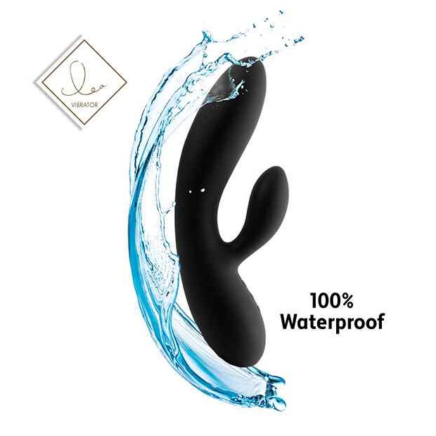 FeelzToys Lea Rabbit Vibrator Black (Glitter)