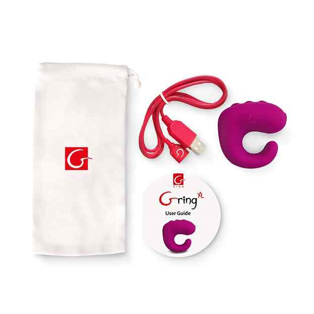 Gvibe Gring XL Finger Vibrator Sweet Raspberry