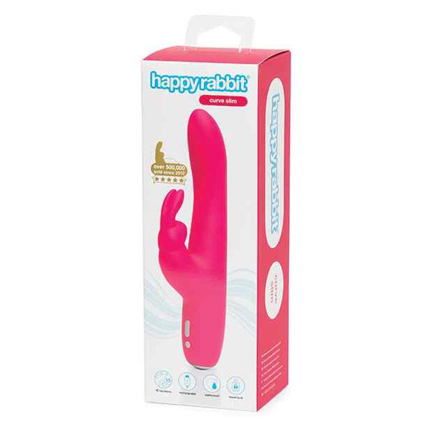 Happy Rabbit - Slimline Curve Rabbit Vibrator Pink