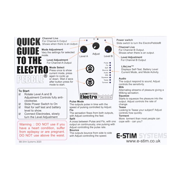 E-Stim ElectroPebble Electro Box