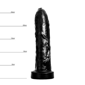 Hung System Uncut Black Dildo 26 cm