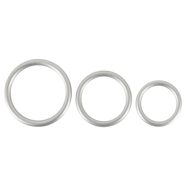 Metallic Silicone Cock Ring Set