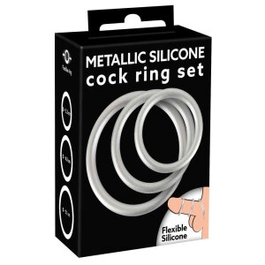 Metallic Silicone Cock ring se