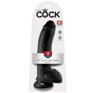 KC 9&quot; Cock with Balls Dark