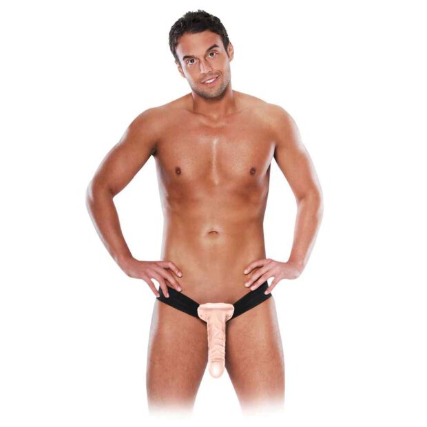 10" Flesh Hollow Strap-on