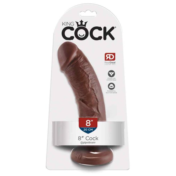 King Cock 8" Cock Brown