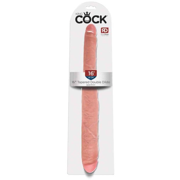 King Cock 16" Tapered Double Dildo Flesh