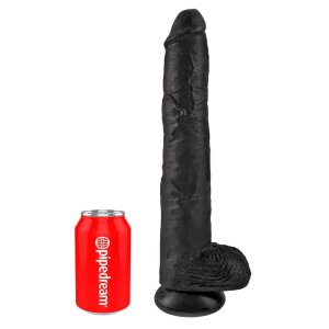 King Cock - with Balls Dark 35,5 cm