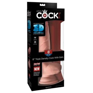 King Cock Triple Density Cock with Balls Flesh 20.5cm