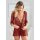 Leopard Lace Robe with G-string Bordeaux Queen Size